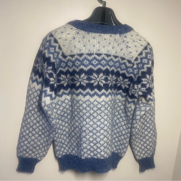 NORWAY Stavanger 100% Pure New Wool Completely Handmade Ski Cardigan Size S / 46 - Picture 2 of 10